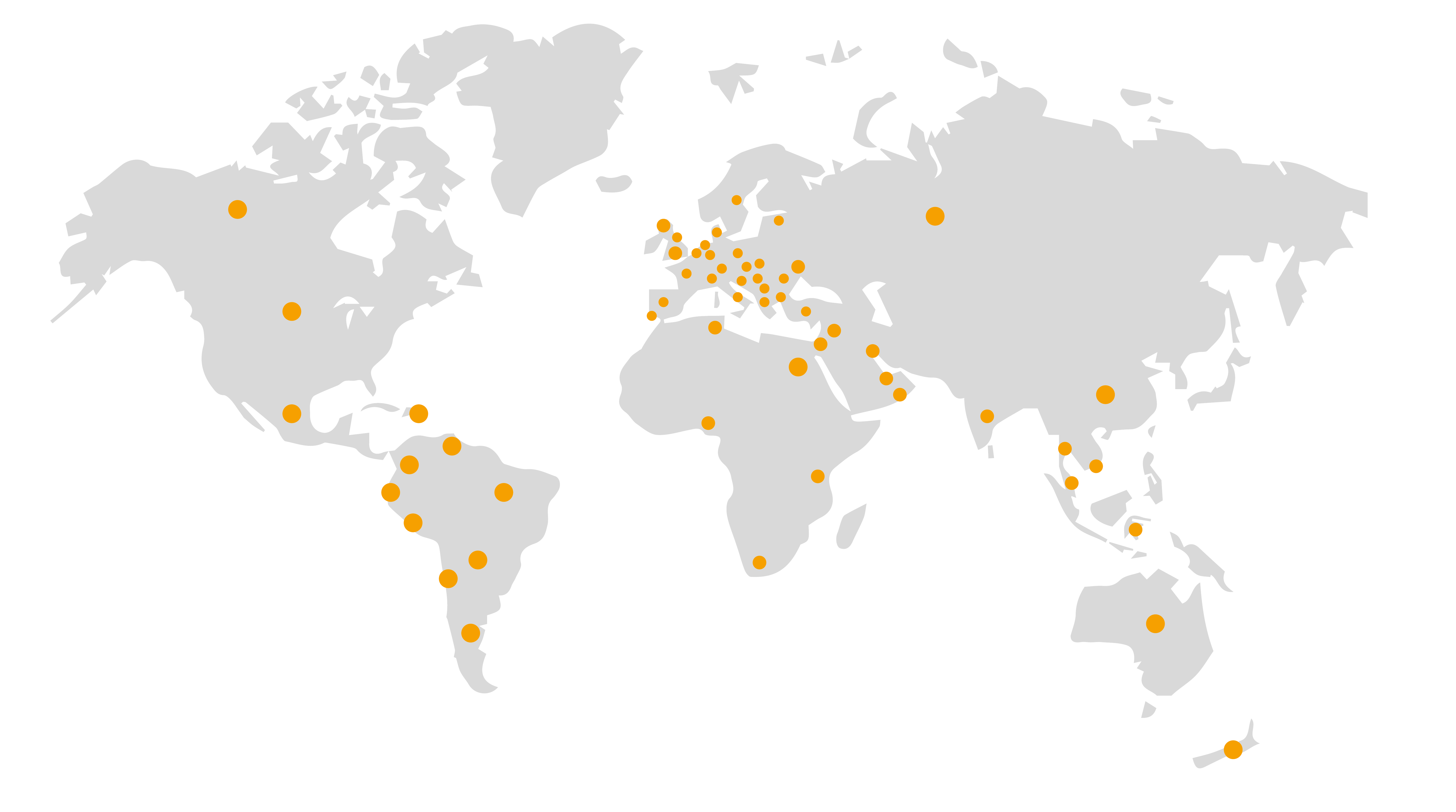 Zufriedene Kunden in 58 Ländern vertrauen unseren Lösungen